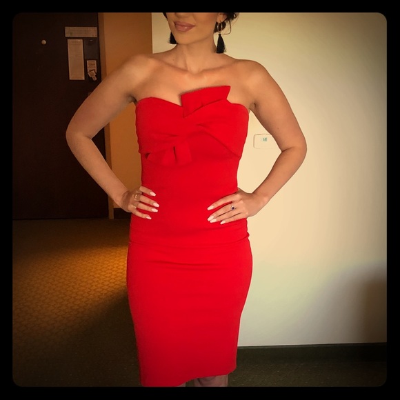 topshop bow twist textured midi dress